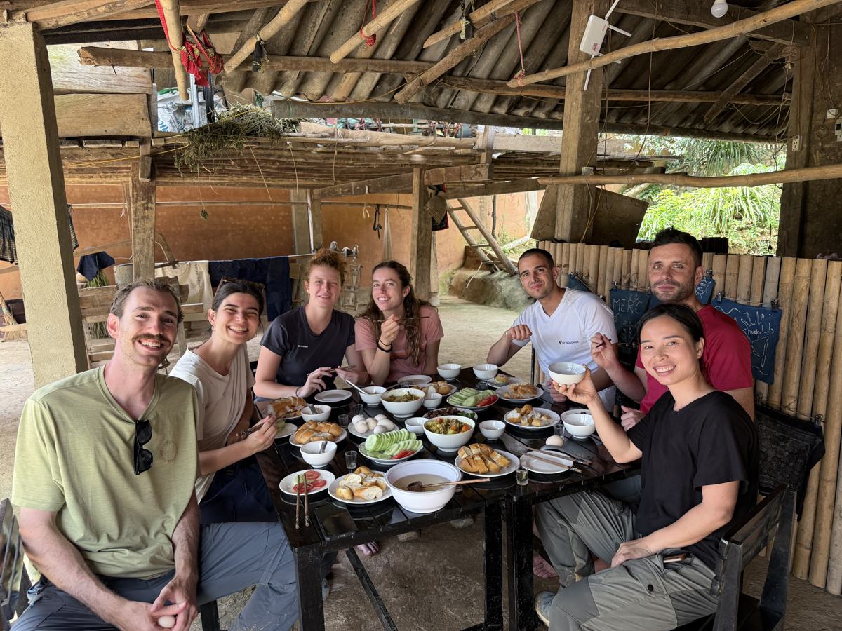 Guests sharing lunch