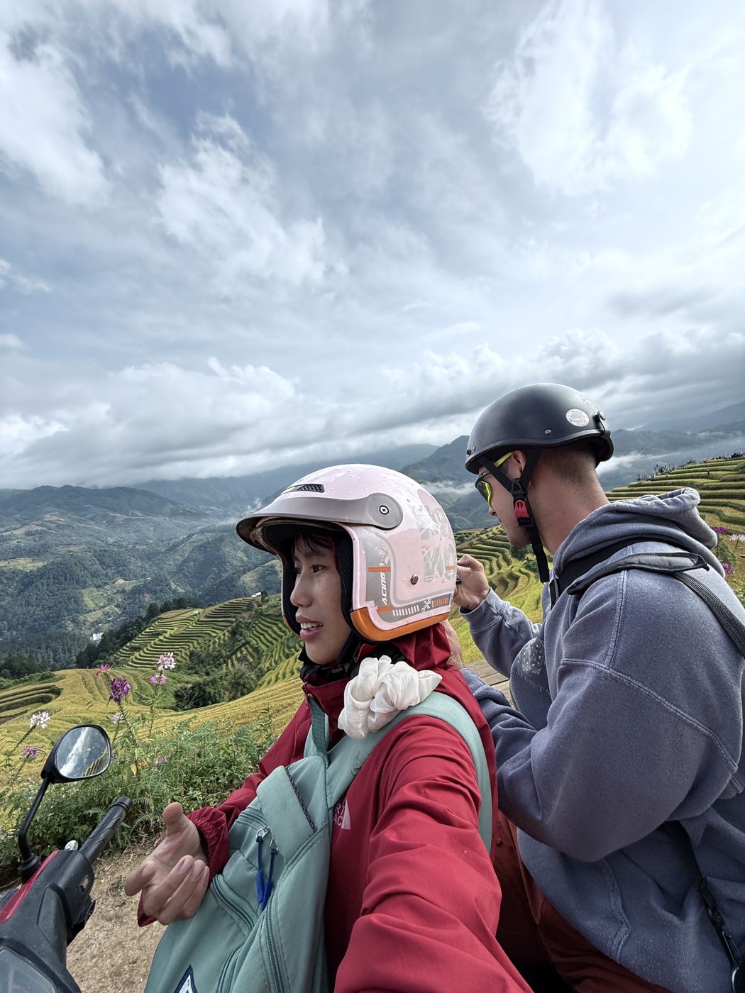 Bla riding with a guest