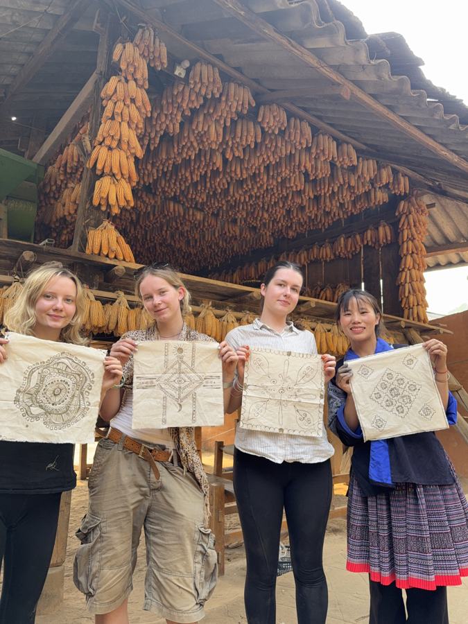 Guests with their batik